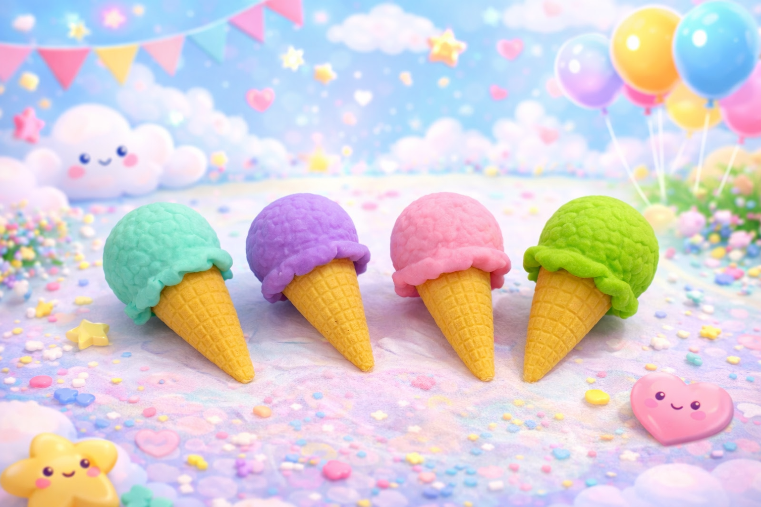 Ice-Cream / Donut / Lollipop Shaped Erasers for Kids π¦π©π